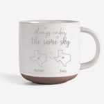 Custom Name Long Distance Family Gifts - Personalized Pottery Mug