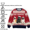 Custom Photo Happiness Is A Warm Puppy - Dog & Cat Personalized Custom Ugly Sweatshirt - Unisex Wool Jumper - Christmas Gift For Pet Owners, Pet Lovers