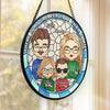 Have A Joyful Christmas Season - Family Personalized Custom Stained Glass Window Hanging Suncatcher - Christmas Gift For Family Members