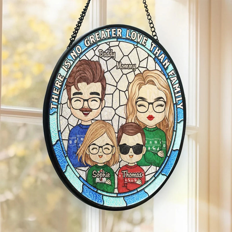 Have A Joyful Christmas Season - Family Personalized Custom Stained Glass Window Hanging Suncatcher - Christmas Gift For Family Members