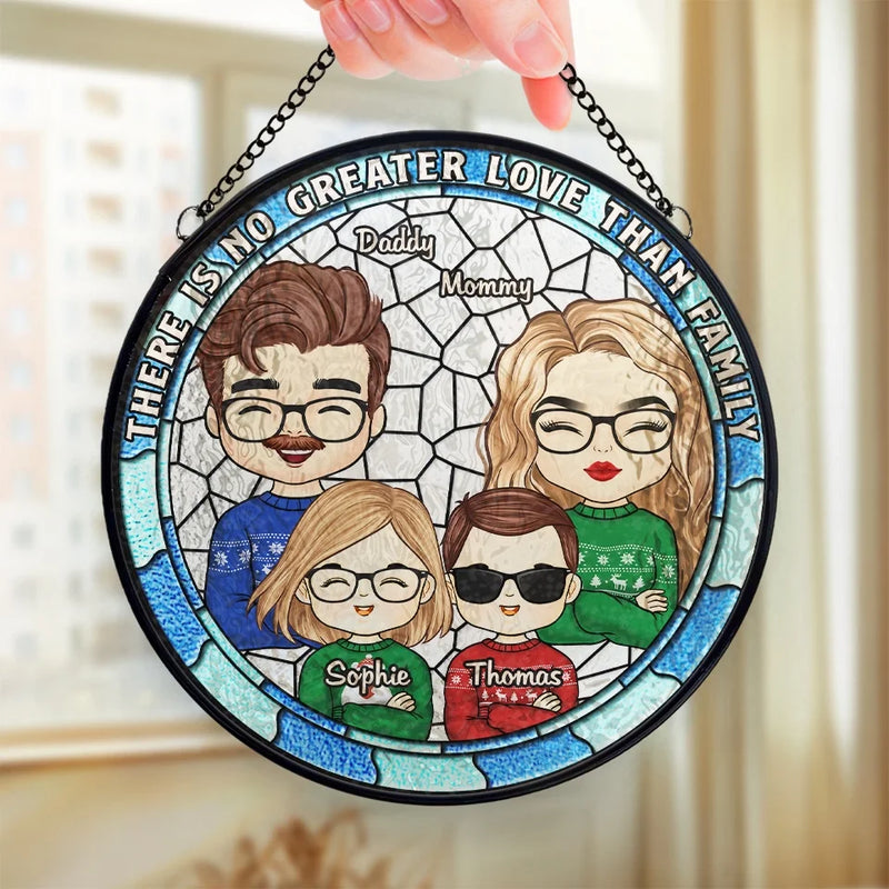 Have A Joyful Christmas Season - Family Personalized Custom Stained Glass Window Hanging Suncatcher - Christmas Gift For Family Members