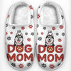 Santa Paws Is Coming To Town - Dog & Cat Personalized Custom Fluffy Slippers - Christmas Gift For Pet Owners, Pet Lovers