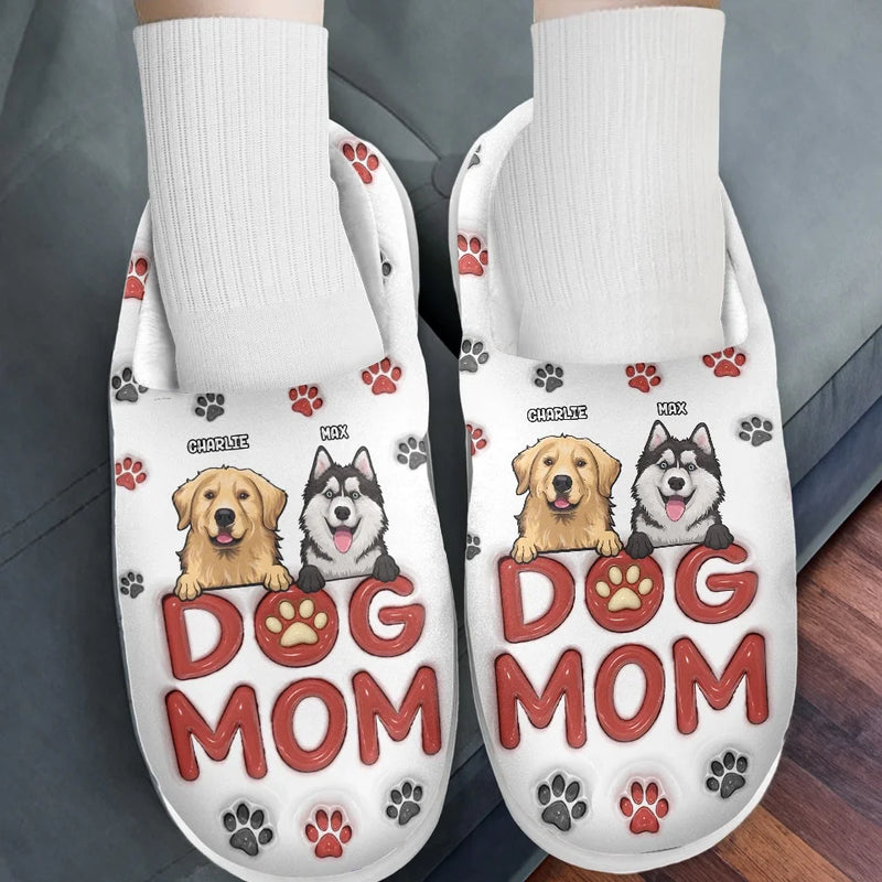 Santa Paws Is Coming To Town - Dog & Cat Personalized Custom Fluffy Slippers - Christmas Gift For Pet Owners, Pet Lovers