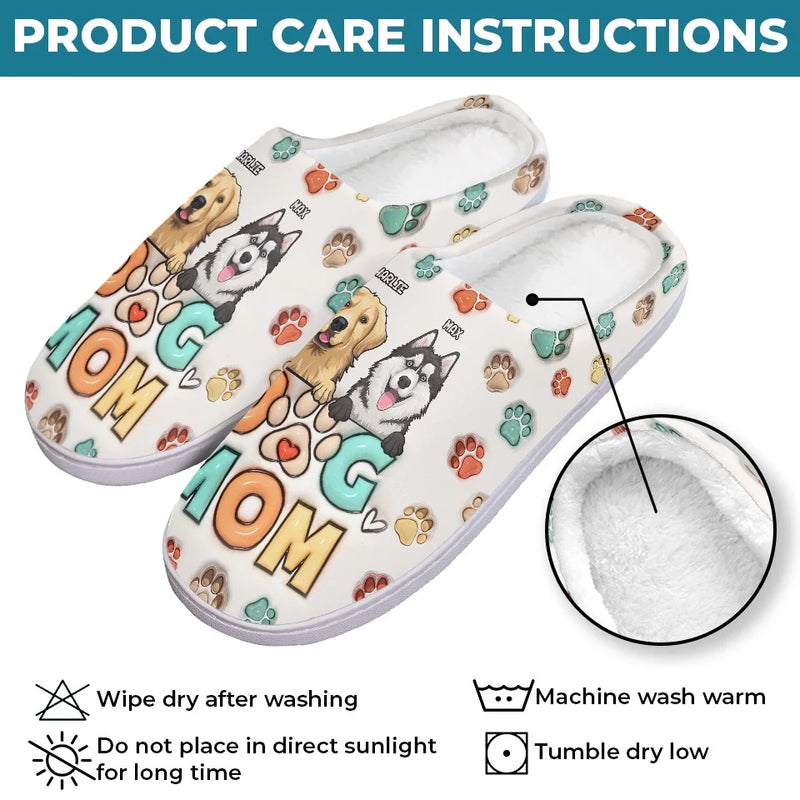 Wishing You A Furry Little Christmas - Dog & Cat Personalized Custom Fluffy Slippers - Christmas Gift For Pet Owners, Pet Lovers