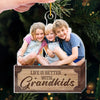 Custom Photo Family Is A Blessing We Can Always Count On - Family Personalized Custom Ornament - Acrylic Custom Shaped - Christmas Gift For Grandma, Grandpa