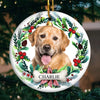 Custom Photo Christmas Is Better With Hot Cocoa And A Pet On Your Lap - Dog & Cat Personalized Custom Ornament - Ceramic Round Shaped - Christmas Gift For Pet Owners, Pet Lovers
