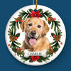Custom Photo Christmas Cheer And Lots Of Fun With My Fur Baby - Dog & Cat Personalized Custom Ornament - Ceramic Round Shaped - Christmas Gift For Pet Owners, Pet Lovers