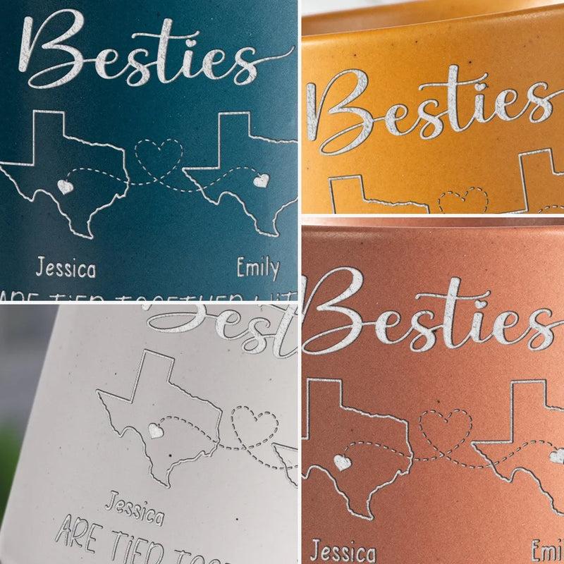 The Greatest Gift Of Life Is Friendship - Bestie Personalized Custom Pottery Mug - Gift For Best Friends, BFF, Sisters