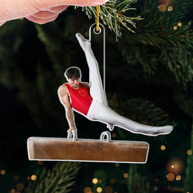 Custom Photo Set Your Goals High And Don't Stop Till You Get There - Personalized Custom Ornament - Acrylic Custom Shaped - Christmas Gift For Sport Lovers, Sport Players