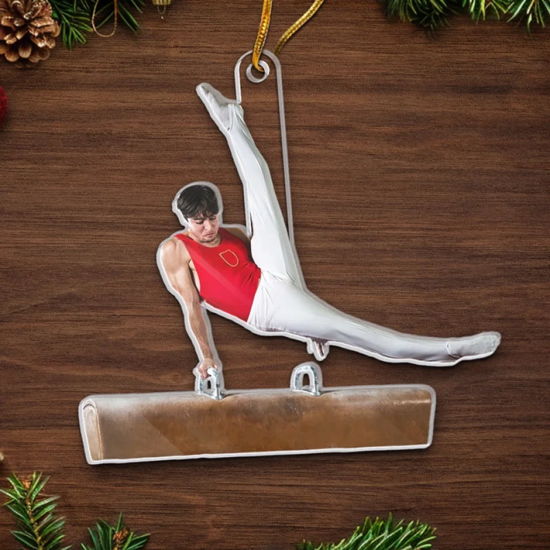 Custom Photo Set Your Goals High And Don't Stop Till You Get There - Personalized Custom Ornament - Acrylic Custom Shaped - Christmas Gift For Sport Lovers, Sport Players