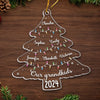 There's No Place Like Home For The Holidays - Family Personalized Custom Ornament - Acrylic Custom Shaped - Christmas Gift For For Grandma, Grandpa, Grandkids