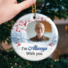Custom Photo Those We Love Never Truly Leave Us - Memorial Personalized Custom Ornament - Ceramic Round Shaped - Sympathy Gift, Christmas Gift For Family Members