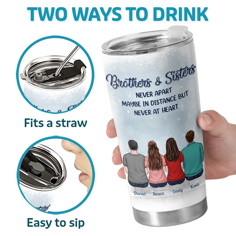 Christmas Means Reconnecting With Family - Family Personalized Custom Tumbler - Christmas Gift For Family Members, Siblings, Brothers, Sisters