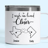 You And I Are Always Under The Same Sky - Couple Personalized Custom 14oz Stainless Steel Tumbler With Handle - Gift For Husband Wife, Anniversary