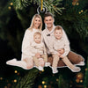Custom Photo Christmas Warms The Soul And Tickles The Heart - Family Personalized Custom Ornament - Acrylic Custom Shaped - Christmas Gift For Family Members