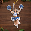 Custom Photo Play Hard, Win Easy - Personalized Custom Ornament - Acrylic Custom Shaped - Christmas Gift For Sport Lovers, Sport Players