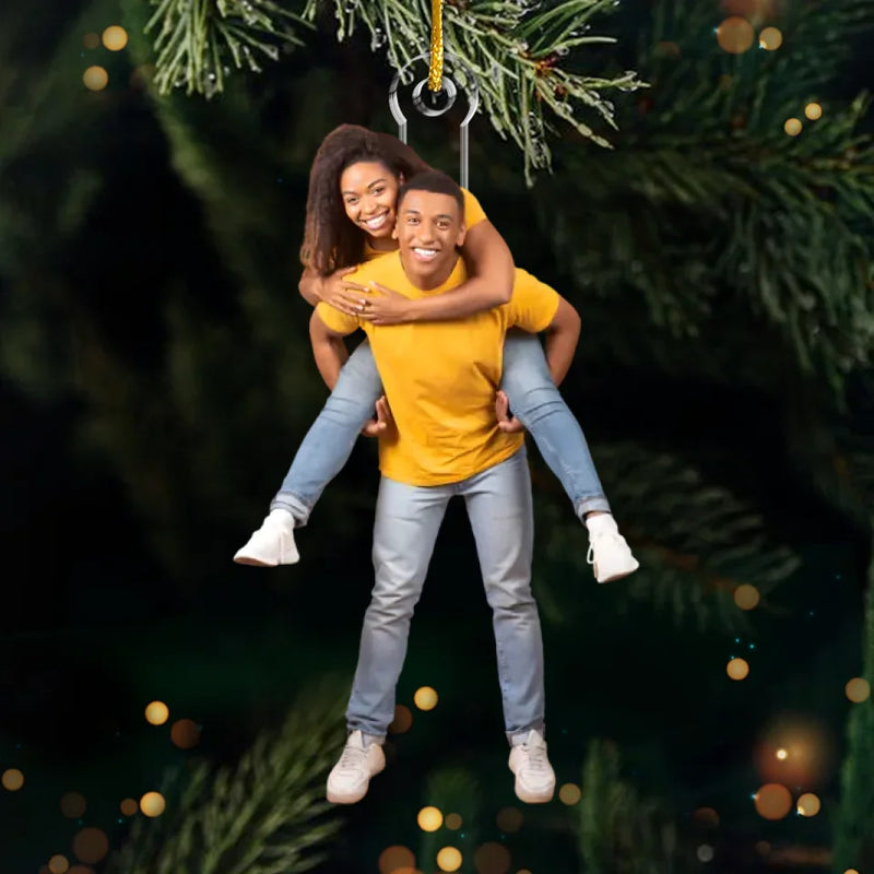 Custom Photo My World Is Filled With Cheer And You This Christmas  - Couple Personalized Custom Ornament - Acrylic Custom Shaped - Christmas Gift For Husband Wife, Anniversary