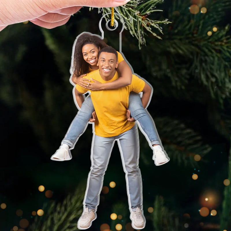 Custom Photo My World Is Filled With Cheer And You This Christmas  - Couple Personalized Custom Ornament - Acrylic Custom Shaped - Christmas Gift For Husband Wife, Anniversary