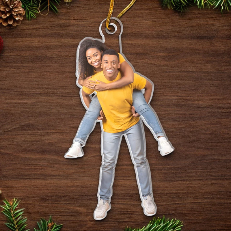 Custom Photo My World Is Filled With Cheer And You This Christmas  - Couple Personalized Custom Ornament - Acrylic Custom Shaped - Christmas Gift For Husband Wife, Anniversary