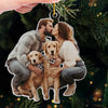 Custom Photo Let The Spirit Of Christmas Ever Warm Our Hearts  - Couple Personalized Custom Ornament - Acrylic Custom Shaped - Christmas Gift For Husband Wife, Anniversary, Pet Owners, Pet Lovers