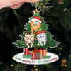 On The Naughty List With This Cattitude - Cat Personalized Custom Ornament - Acrylic Custom Shaped - Christmas Gift For Pet Owners, Pet Lovers