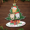 On The Naughty List With This Cattitude - Cat Personalized Custom Ornament - Acrylic Custom Shaped - Christmas Gift For Pet Owners, Pet Lovers