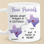 Custom Name Long Distance Friendship Gifts for Best Friends - Personalized Mugs