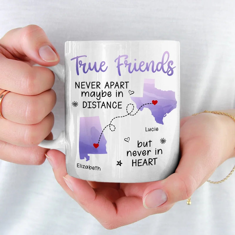 True Friendship Resists Time - Besties Personalized Custom Mug - Gift For Best Friends, BFF, Sisters