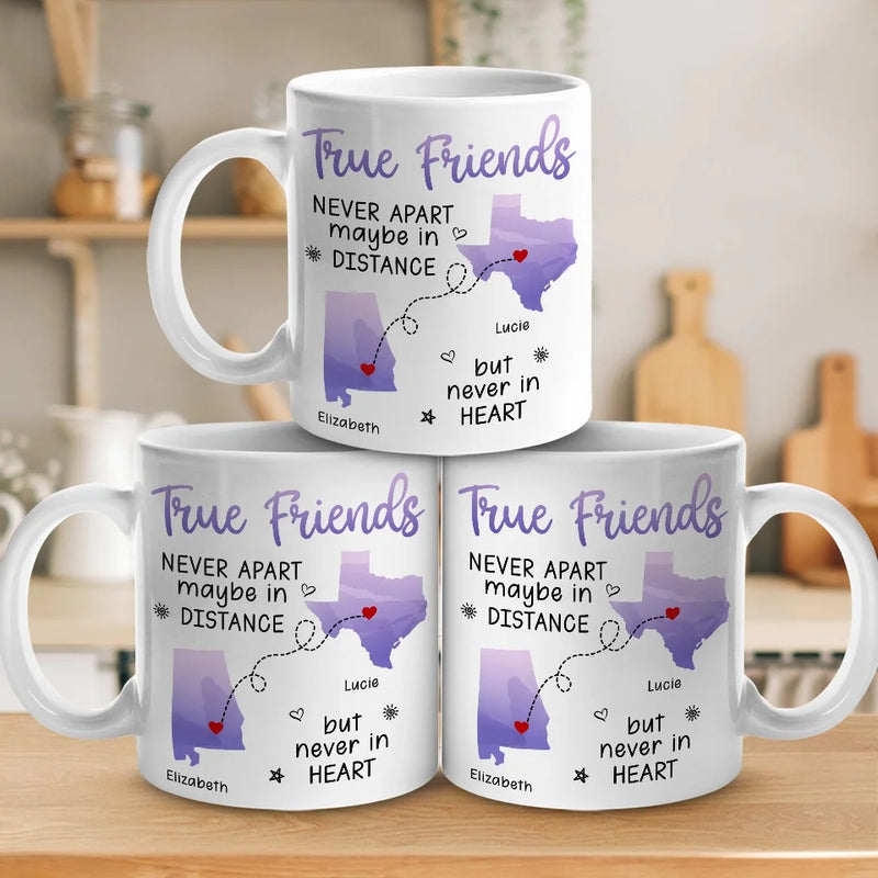 True Friendship Resists Time - Besties Personalized Custom Mug - Gift For Best Friends, BFF, Sisters