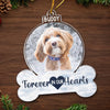 Custom Photo Forever In Our Hearts - Memorial Personalized Custom Ornament - Acrylic Custom Shaped - Sympathy Gift, Christmas Gift For Pet Owners, Pet Lovers