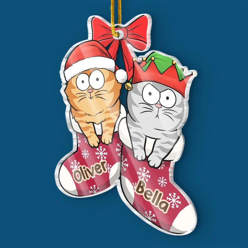 Pawlidays Are Better With Cats - Cat Personalized Custom Ornament - Acrylic Custom Shaped - Christmas Gift For Pet Owners, Pet Lovers