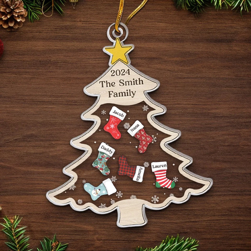 Our Love Grows Stronger And Brighter - Family Personalized Custom Ornament - Acrylic Custom Shaped - Christmas Gift For Family Members