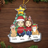 Christmas Is Merrier With Paws Under The Tree - Dog & Cat Personalized Custom Ornament - Acrylic Custom Shaped - Christmas Gift For Husband Wife, Anniversary, Pet Owners, Pet Lovers