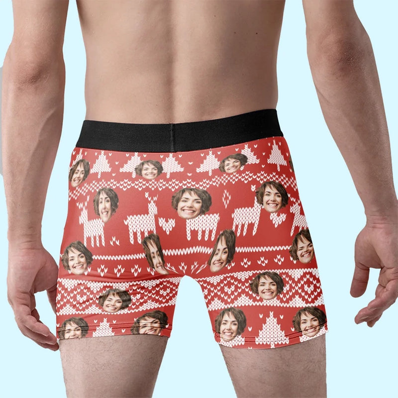 Custom Photo Make Him Feel Loved With A Dash Of Humor - Funny Personalized Custom Boxer Briefs, Men's Boxers - Christmas Gift For Boyfriend, Husband, Anniversary