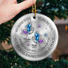 My Mind Still Talks To You And My Heart Still Looks For You - Memorial Personalized Custom Ornament - Ceramic Round Shaped - Sympathy Gift, Christmas Gift For Family Members