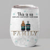 Christmas Is The Time To Touch Every Heart With Love And Care - Family Personalized Custom Wine Tumbler - Christmas Gift For Family Members, Siblings, Brothers, Sisters