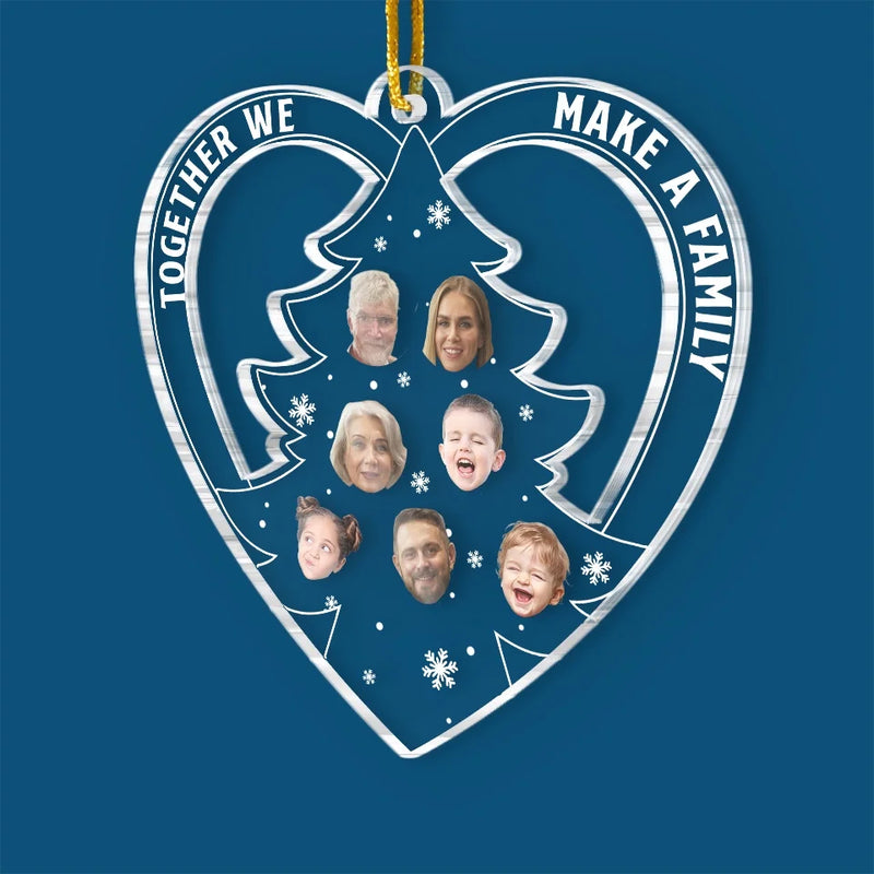 Custom Photo The Best Part Of Christmas Is Being Together - Family Personalized Custom Ornament - Acrylic Custom Shaped - Christmas Gift For Family Members