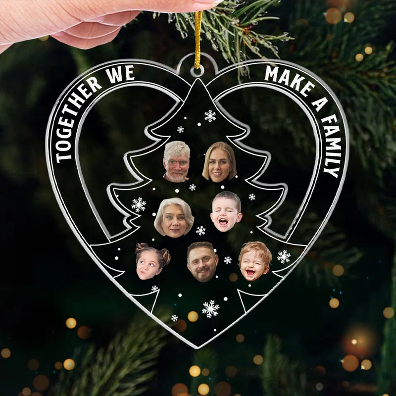Custom Photo The Best Part Of Christmas Is Being Together - Family Personalized Custom Ornament - Acrylic Custom Shaped - Christmas Gift For Family Members