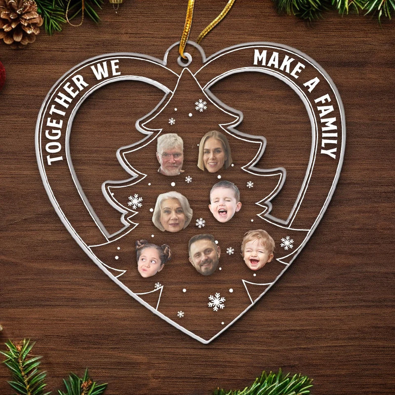 Custom Photo The Best Part Of Christmas Is Being Together - Family Personalized Custom Ornament - Acrylic Custom Shaped - Christmas Gift For Family Members