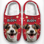 Custom Name Christmas Gifts for Dog Lovers - Personalized Fluffy Slipper