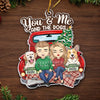 Furry Friends Bring The Best Holiday Vibes - Dog & Cat Personalized Custom Ornament - Acrylic Custom Shaped - Christmas Gift For Husband Wife, Anniversary, Pet Owners, Pet Lovers