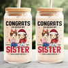 Every Problem Is Easier With A Friend Next To You - Bestie Personalized Custom Glass Cup, Iced Coffee Cup - Christmas Gift For Best Friends, BFF, Sisters