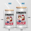 Every Problem Is Easier With A Friend Next To You - Bestie Personalized Custom Glass Cup, Iced Coffee Cup - Christmas Gift For Best Friends, BFF, Sisters