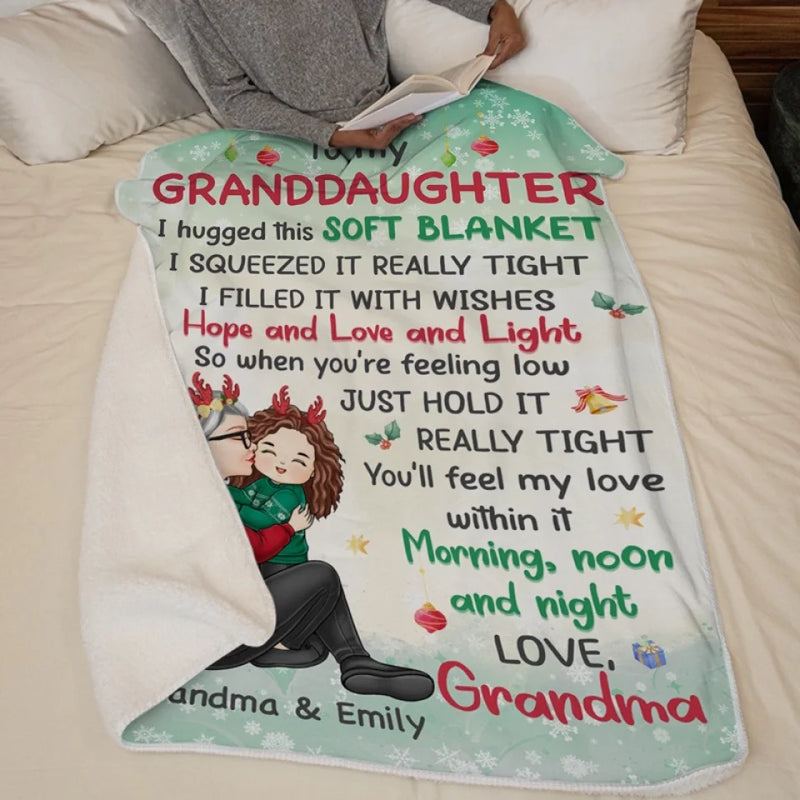 Our Laughter Is A Symphony, Composed By Generations - Family Personalized Custom Blanket - Christmas Gift For Grandma, Mom, Daughter, Son