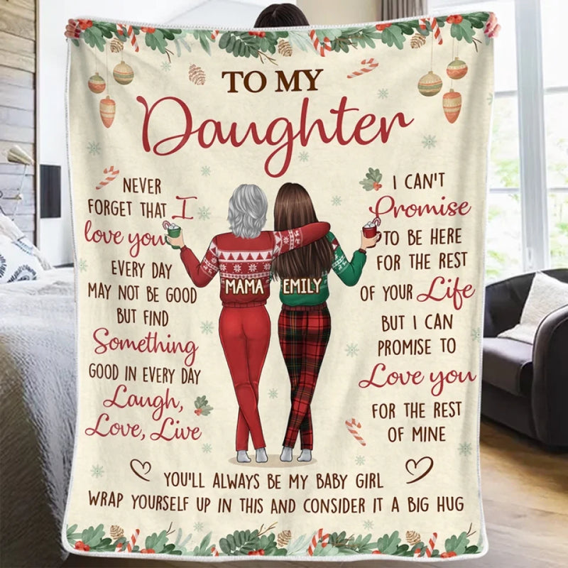 I Can Promise To Love You For The Rest Off Mine - Family Personalized Custom Blanket - Christmas Gift For Grandma, Mom, Daughter
