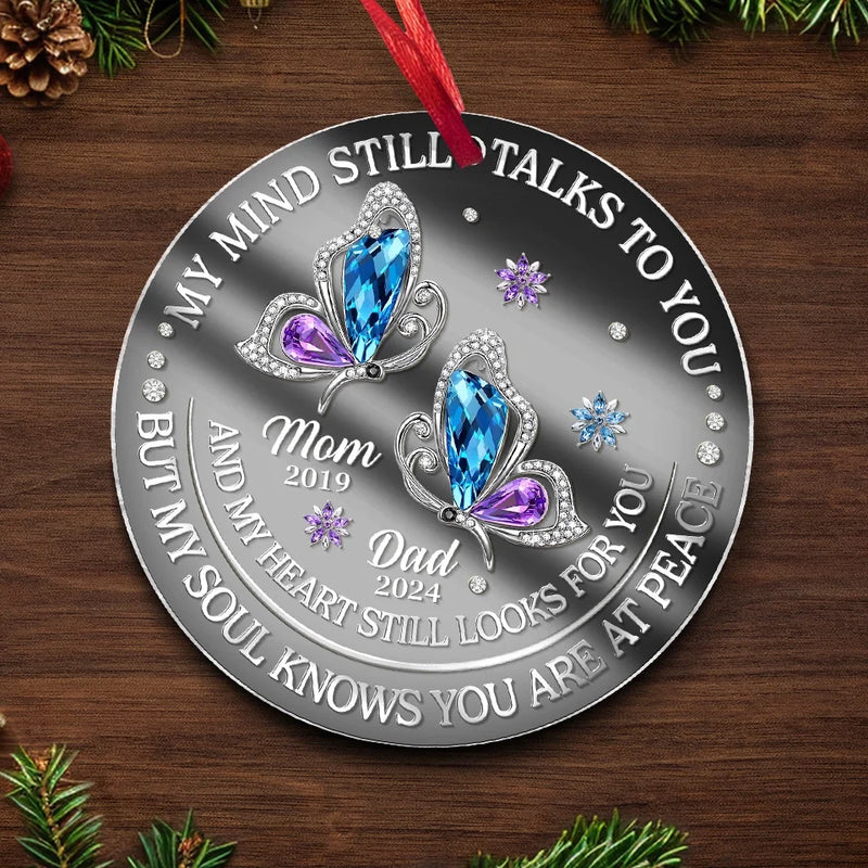 Your Light Remains In Our Hearts - Memorial Personalized Custom Mirrored Acrylic Ornament - Sympathy Gift, Christmas Gift For Family Members