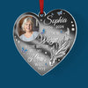 Custom Photo Your Love Leaves A Lasting Imprint - Memorial Personalized Custom Mirrored Acrylic Ornament - Sympathy Gift, Christmas Gift For Family Members