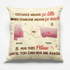 Miles Can’t Separate Two Hearts That Care - Bestie Personalized Custom Pillow - Gift For Best Friends, BFF, Sisters