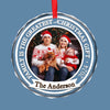 Custom Photo Family Is The Greatest Christmas Gift - Family Personalized Custom Circle Glass Ornament - Christmas Gift For Family Members