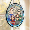 There Is No Greater Love Than Family - Family Personalized Custom Stained Glass Window Hanging Suncatcher - Christmas Gift For Family Members